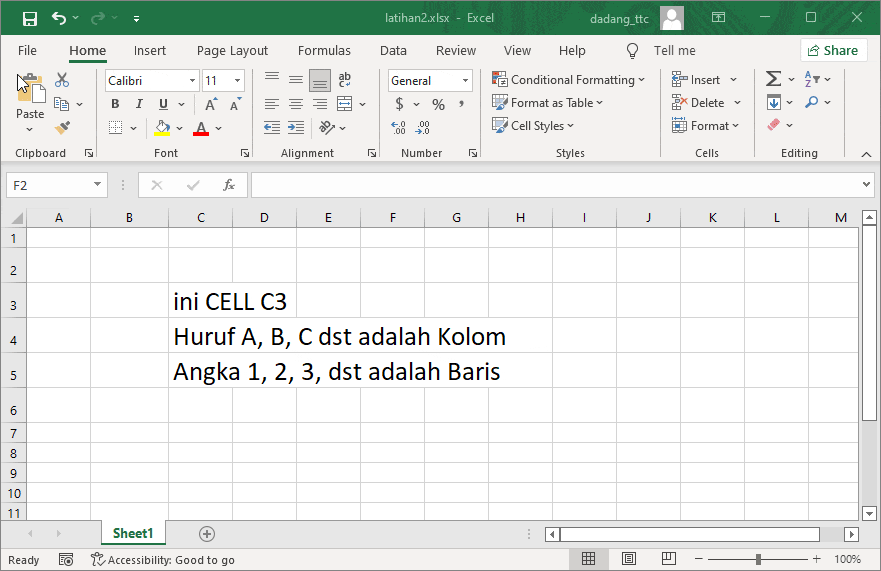 Proses penyimpanan File Excel