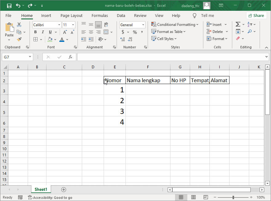 Klik ikon fill color