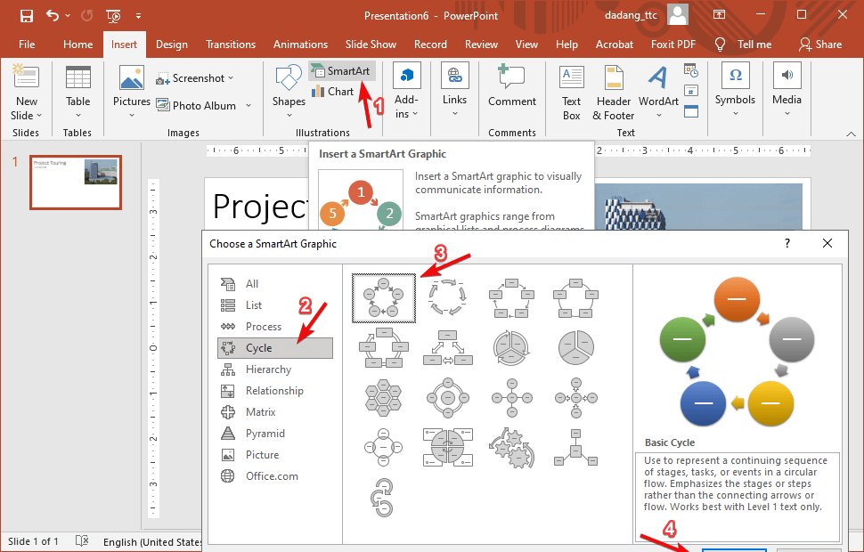 Galeri SmartArt – Process