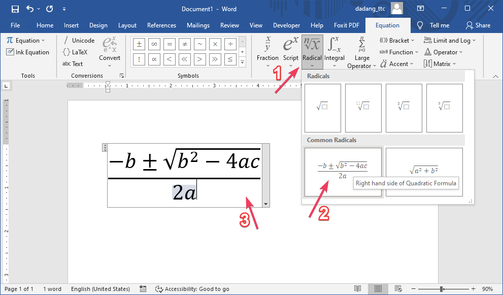Masukan Equation baru di Word