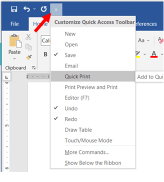 Quick Access Toolbar
