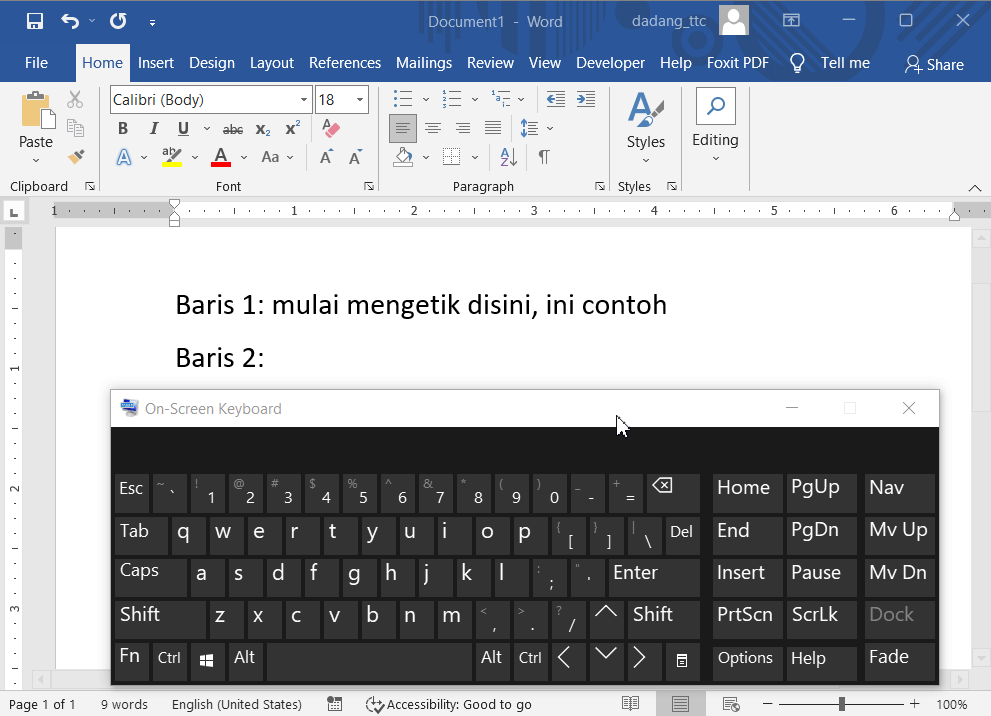 Cut dan Paste di Word