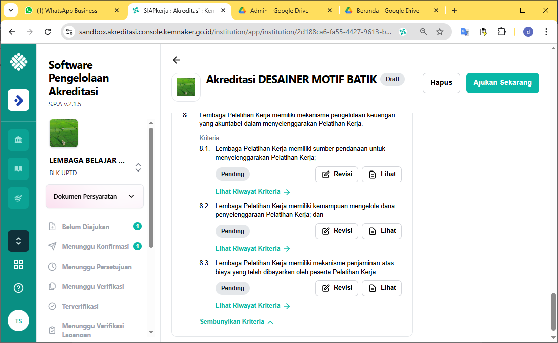 mengajukan akrditasi sekarang