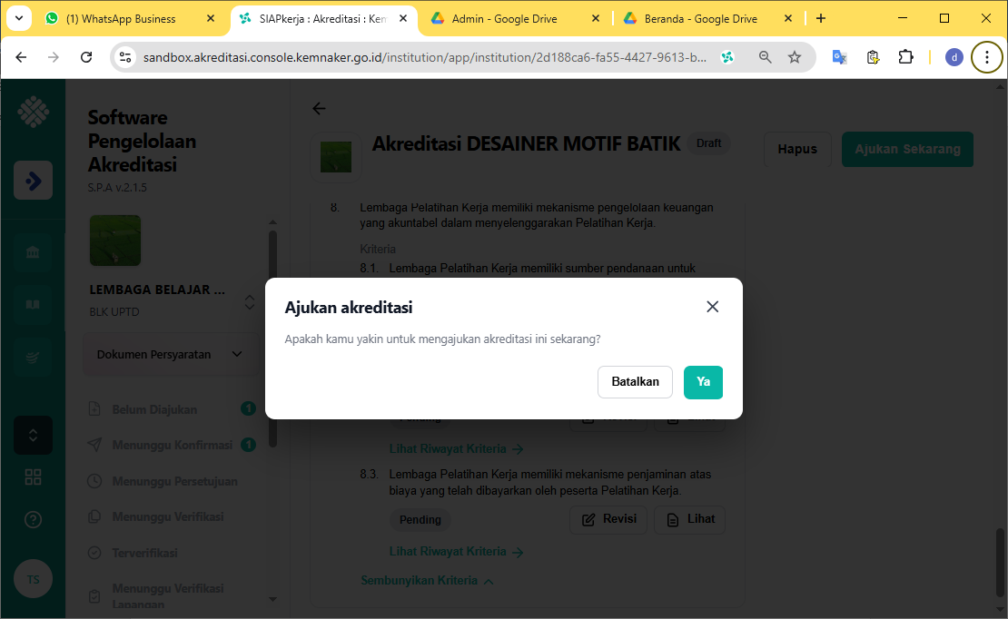 meyakinkan pengajuan