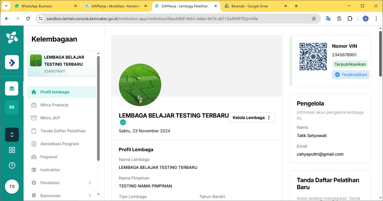 Portal kelembagaan LPK