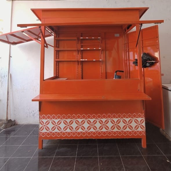 Gerobak Kios UMKM Merk Lotte Tampak Depan