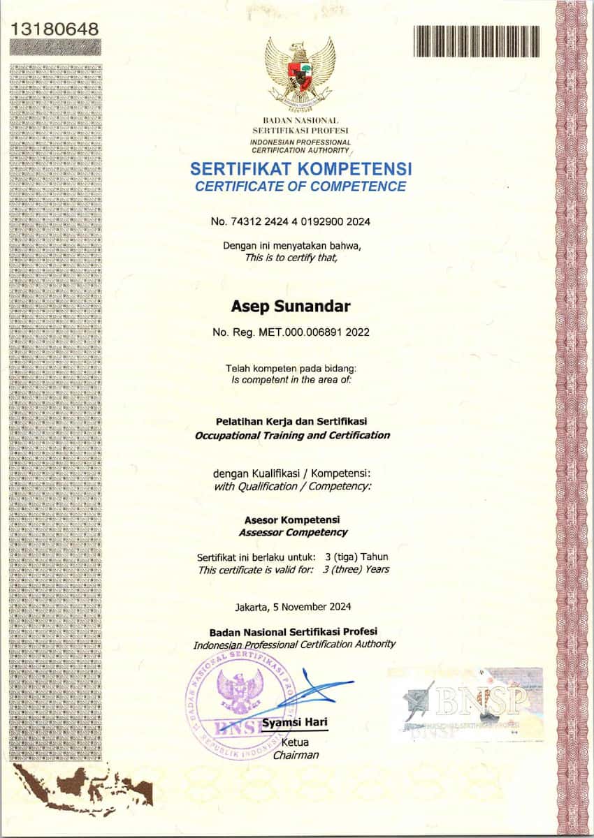 Sertifikat Asesor Kompetensi