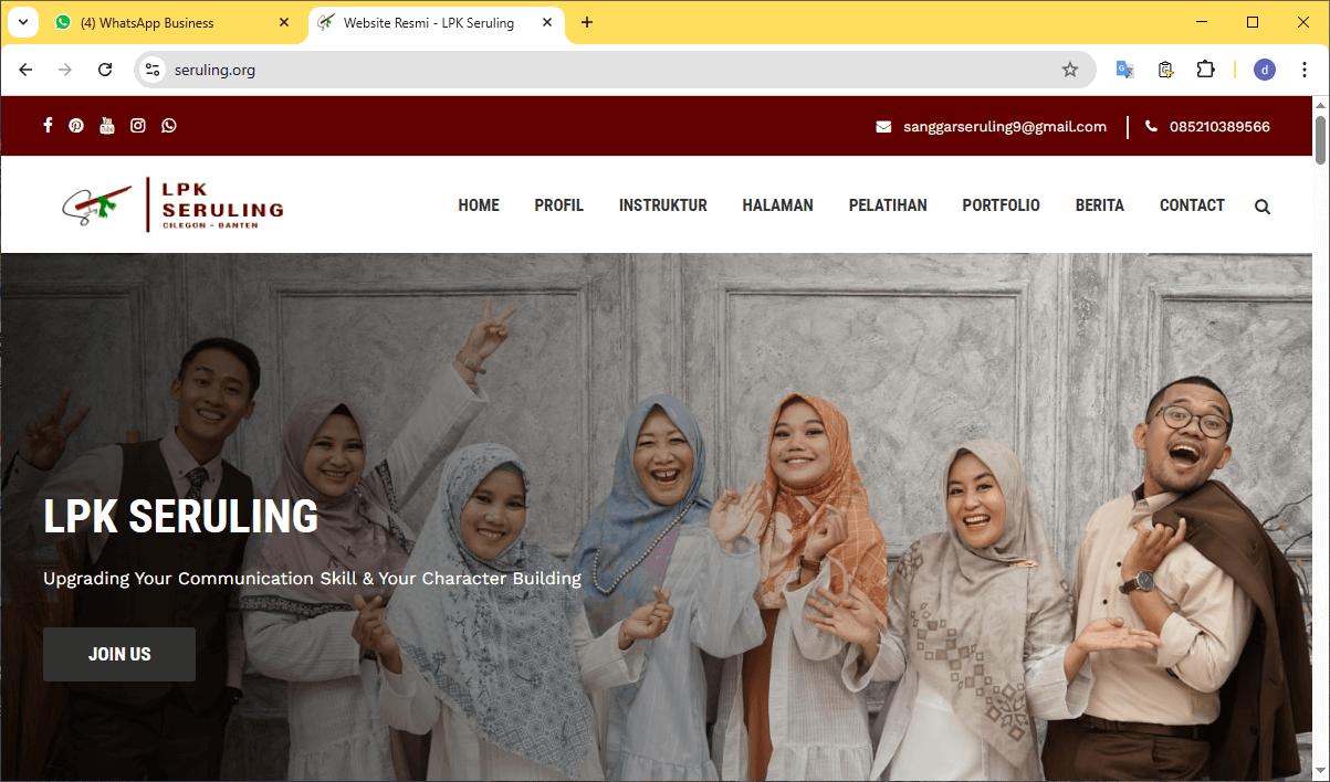 Contoh Website LPK Seruling
